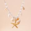 European and American Jewelry Pearl Conch Starfish Necklace Fresh and Simple Beach Collarbone Chain Jewelry