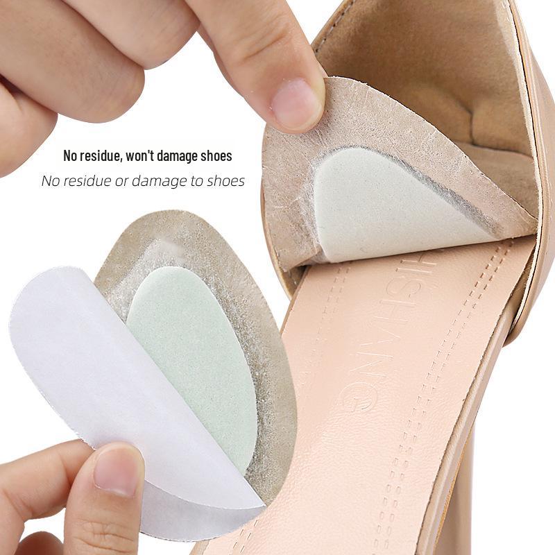 Leather Latex Self-Adhesive Heel Pad for Sandals and High Heels - Soft, Anti-Abrasion, Shock-Absorbing, Breathable, Sweat-Absorbing.