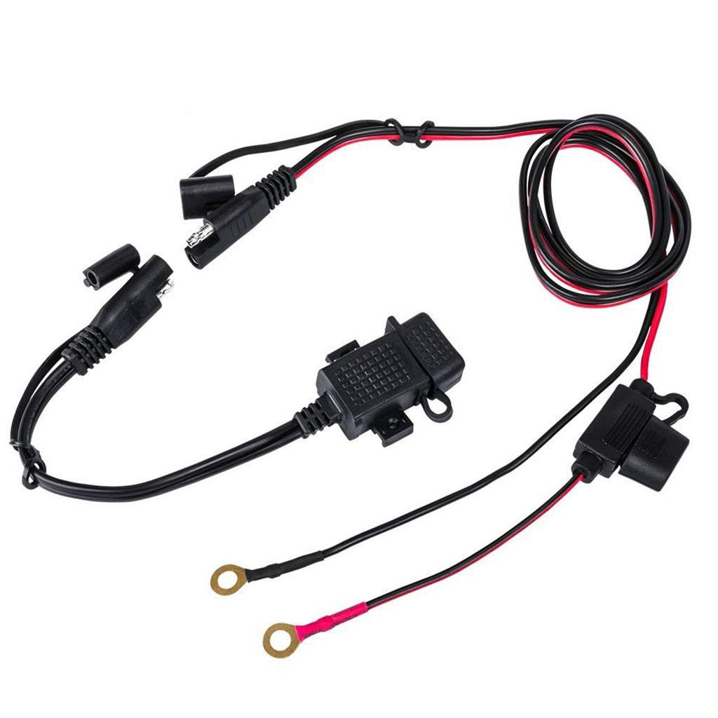 Universal Motorcycle Extension Power Adapter for Phone Tablet SAE To USB Charger Motorcycle Cellphone Charger