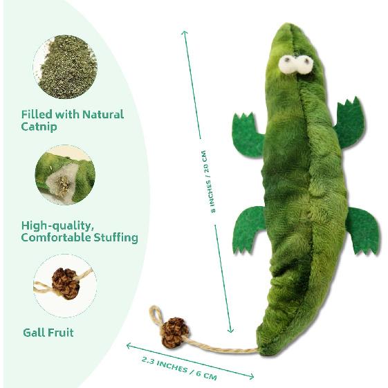 2Pacs Catnip Toy for Indoor Cat - Soft Cat Toy - Natural Interactive Catnip Cat Kicker - Cute Cat Stuff - Cat nip Toys - Catnip for Cats, green