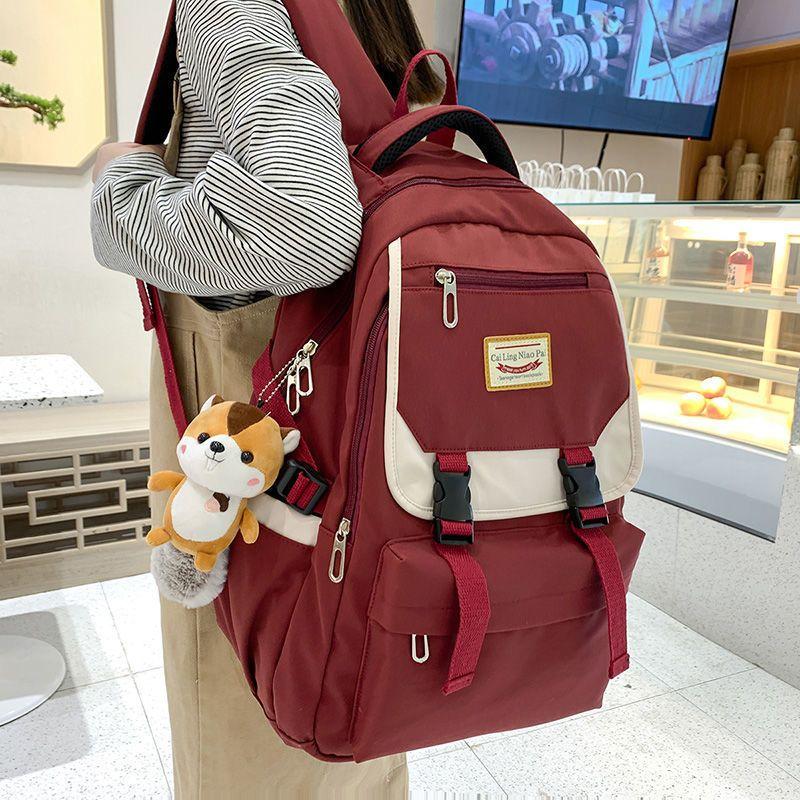 Women's Backpack School Bag, Campus High School Junior High School Student Versatile Trendy Backpack, Large Capacity School Bag, Office Computer Bag