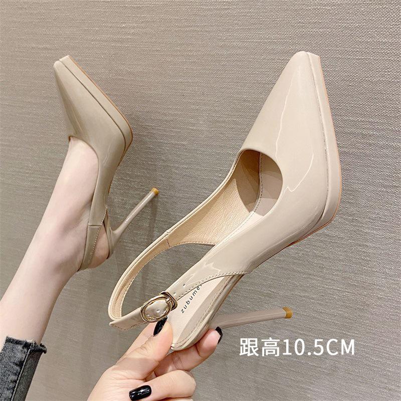 88 Pointed Stiletto High Heels Women's Summer New Sexy Rear Empty High Heels Sandals Single Shoes