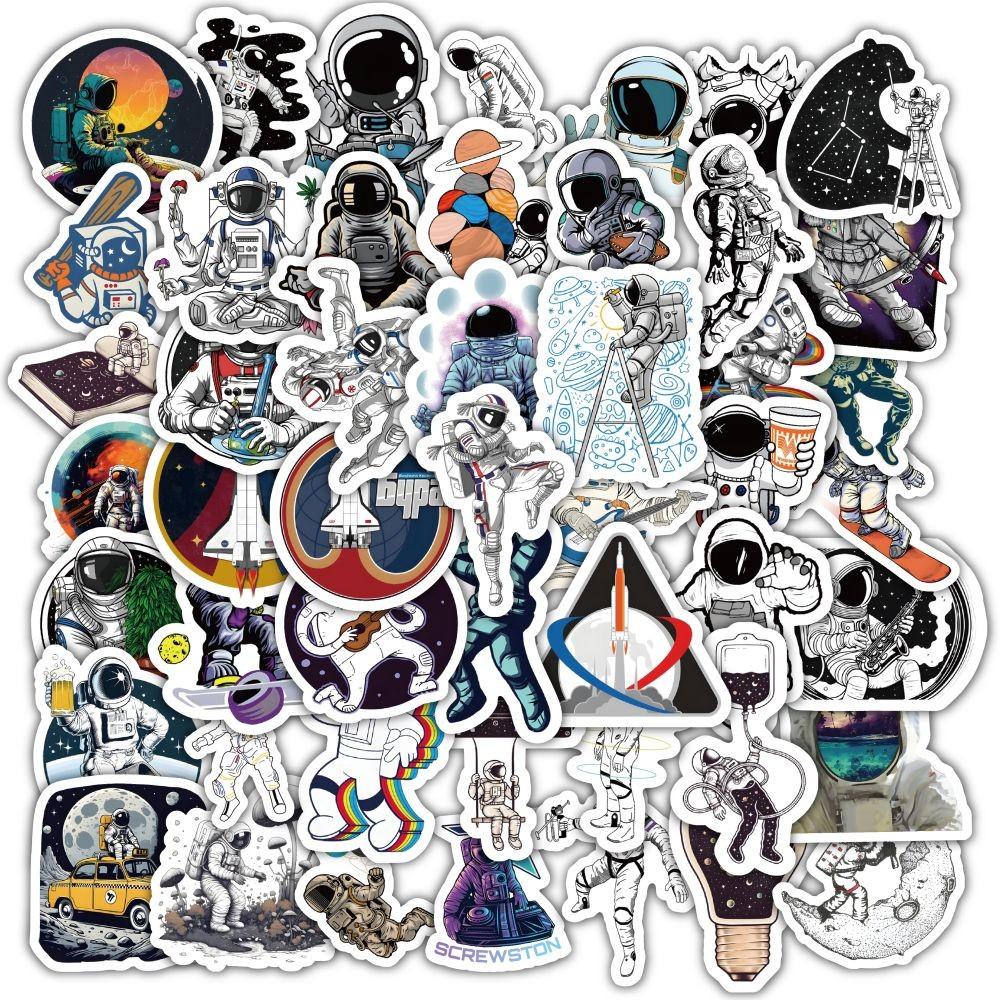 59PCS Cartoon Aerospace Astronaut NASA Graffiti Stickers for Bicycle Hand Account Pencil Case Decals LanLanStickersWorld