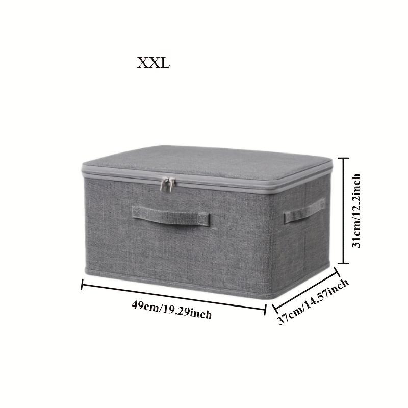 1pc Stackable Storage Box ,Organizer for Toys/Books | Grey, Foldable Design for Home/Closet/Bedroom,Space Saving Design