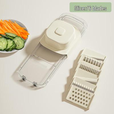 ZISIZ Multifunktionaler 6-in-1 Gemüse- und Zwiebelschneider