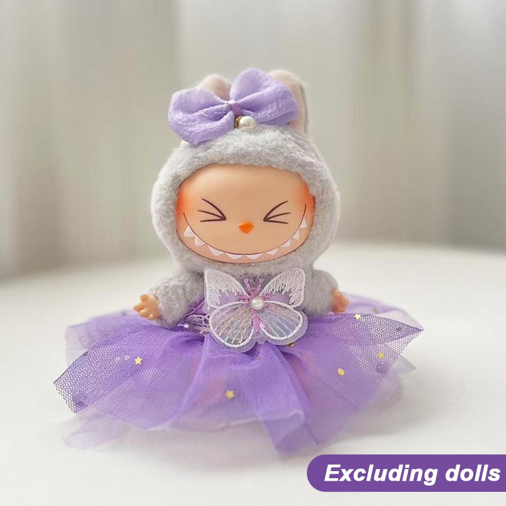 

Для 17 см ляльки Лабубу Модний одяг Плаття Одяг для ляльки Кольоровий сітчастий спідниця Аксесуари для ляльок Мила прикраса Маленький одяг 01#