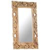 VidaXL Hand-carved Mirror Brown 80x50cm Solid Mango Wood