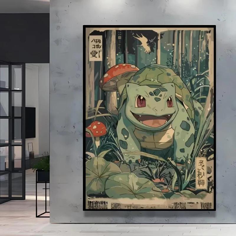 

Pokemon Anime Poster HD Canvas Print Home Decor Painting Kids Wall Decoration Living Room Poster Canvas Wall Art 21X30CMNo Framed