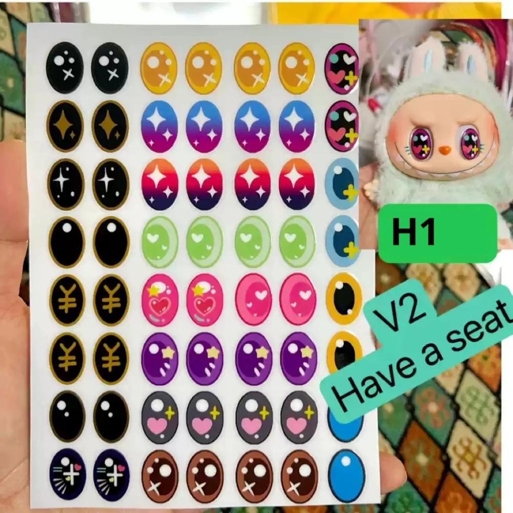 

Подходящие 17/38см Labubu V1v2v3 Запасные наклейки для глаз Виниловые контактные линзы Макияж Наклейки для глаз Сделай сам Кукла Детский подарок Игрушка Милый