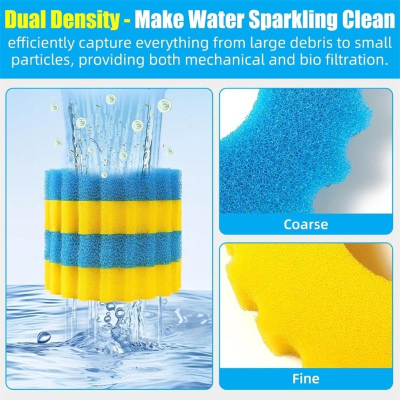 4 ks Houbička do filtru jezírka Filtrační médium Podložka Houbička do filtru jezírka pro CPF-2500 Náhradní díl Odolný