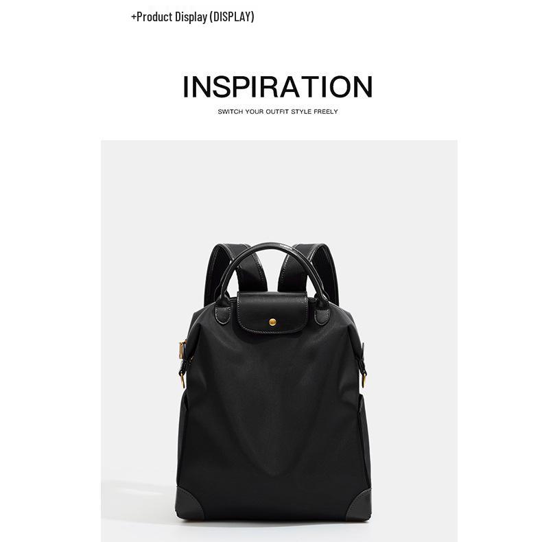 Stylish Women's Lightweight Nylon Commuter Backpack: Travel, School, Business, Large Capacity, Colorblock, Waterproof