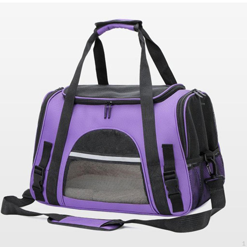 Cat Carrier Handbag with Adjustable Strap and Detachable Cushion for Travel