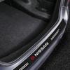 1 Stück Kohlefaser Auto Kofferraum Heckstoßstange Aufkleber Schutzplatte Schutz für Nissan Nismo Tiida Sylphy Teana X Trail T30 T32 Almera Qashqai J10 J11