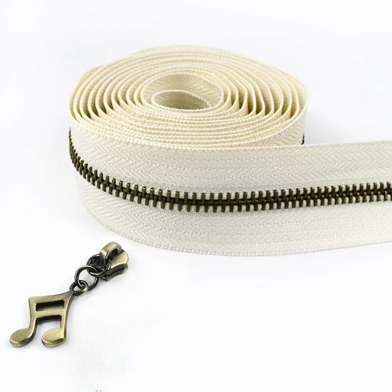 1/2/3/5M Meetee 5# Rollen-Metallreißverschlüsse mit Schiebern Tasche Schuhe Jacke Dekor Verschluss Reißverschluss nach Metern DIY Reparatur Nähzubehör