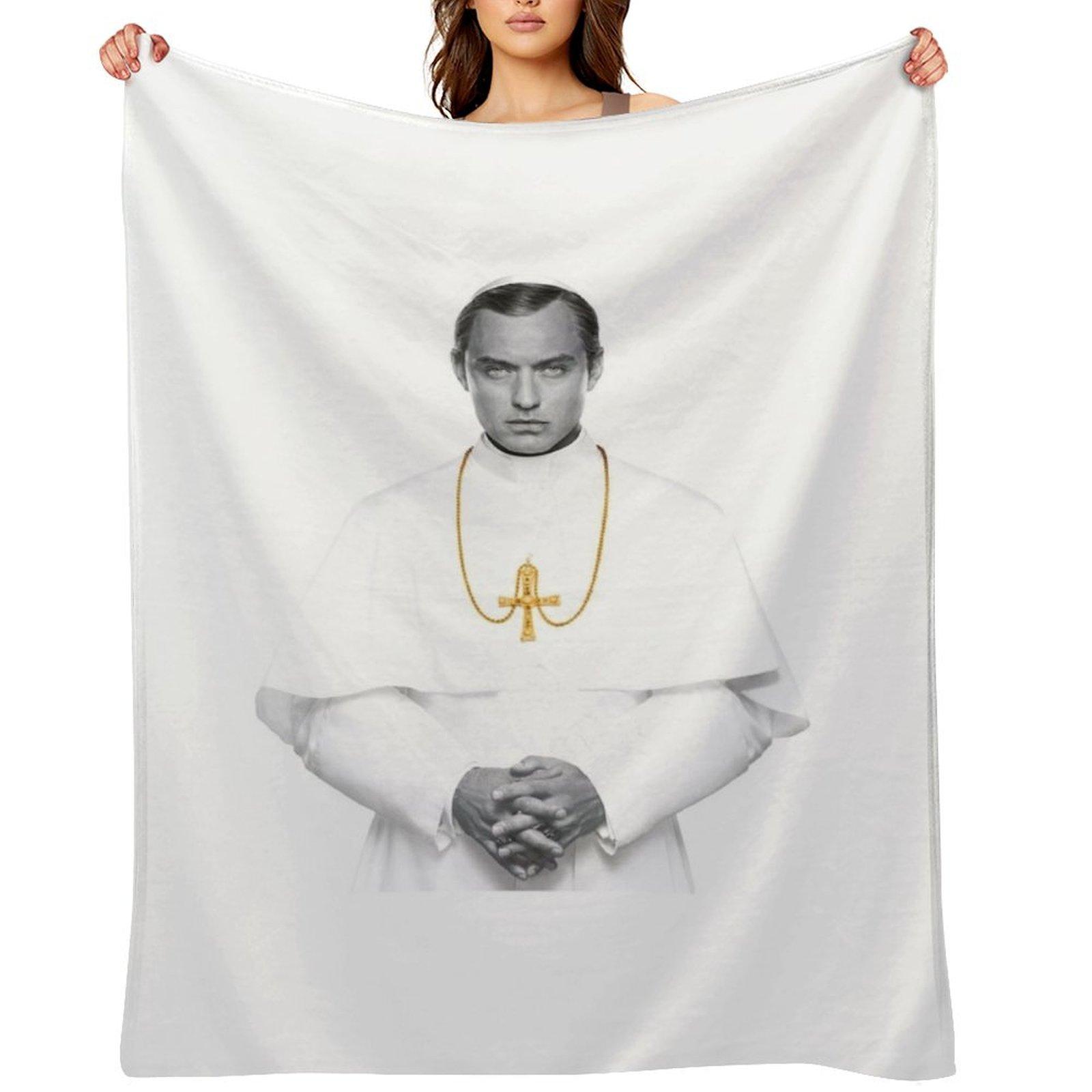 Lenny Belardo - Young Pope Pius XIII - Jude Law Throw Blanket Designers Bed linens Luxury Brand halloween Blankets 30x40in