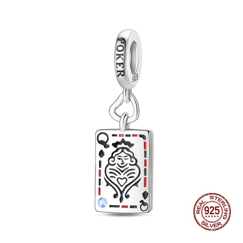 New In Original Charm Copper Poker Charms Bead Fit 3Mm Original Women Bracelet Necklace Diy Fine Jewelry Gift