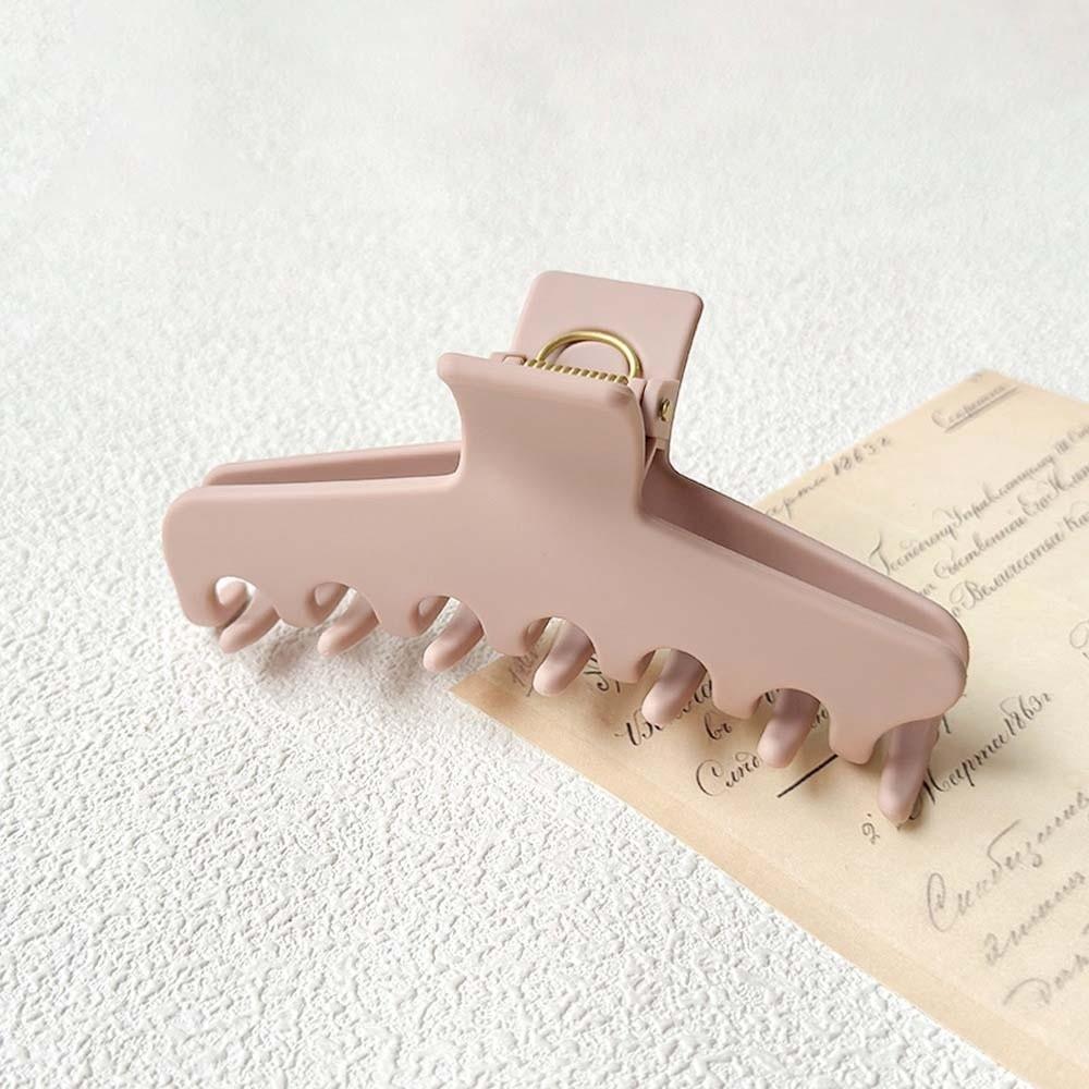 Korean Style Silicone Shark Clip Safe Solid Color Shark Clip Straight Line Shaped Hair Claw  Daily