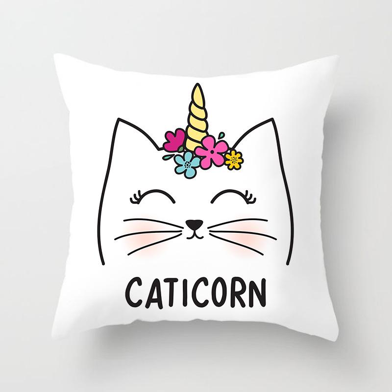 Internet Celebrity Cute Animal Pillow Cover Living Room Sofa Cushion Cover Bedside Pillow Cover