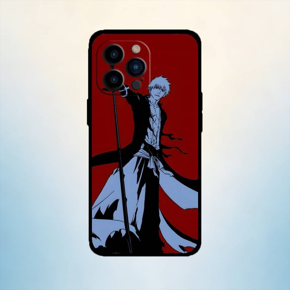 

AAA B-Bleach I-Ичиго Куросаки Чехол для телефона для iPhone 17,16,15,14,13,12,11 Plus,Pro Max,XS,Мягкий силиконовый Черный чехол iPhone17PRO