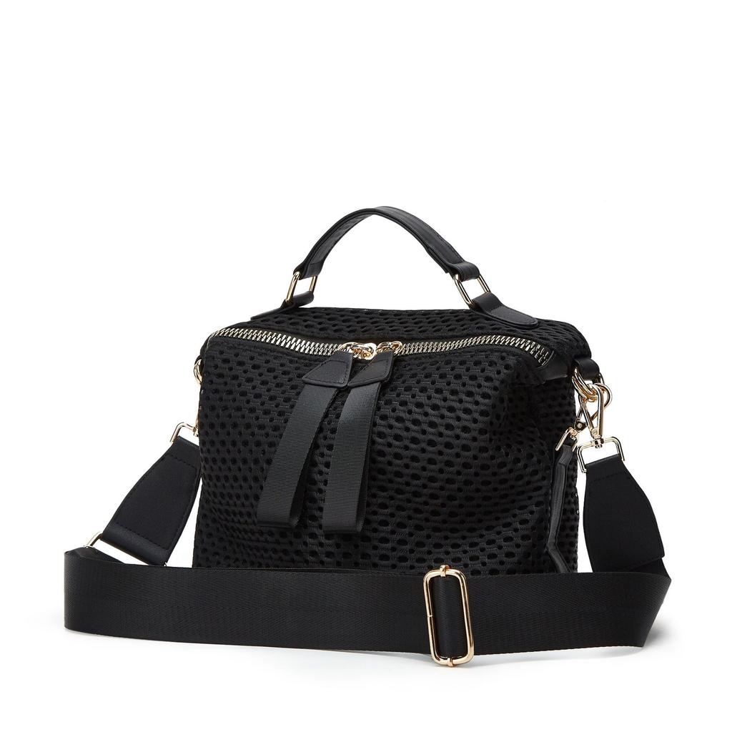 Ladies' Korean Casual Saddle Bag, Versatile Nylon Mesh Fabric, Versatile Handheld Diagonal Cross Bag