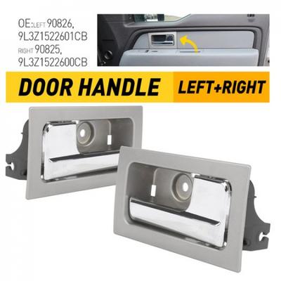 For 09-14 F150 Ide Interior Door Handle Driver Passenger Side Platinum Chrome