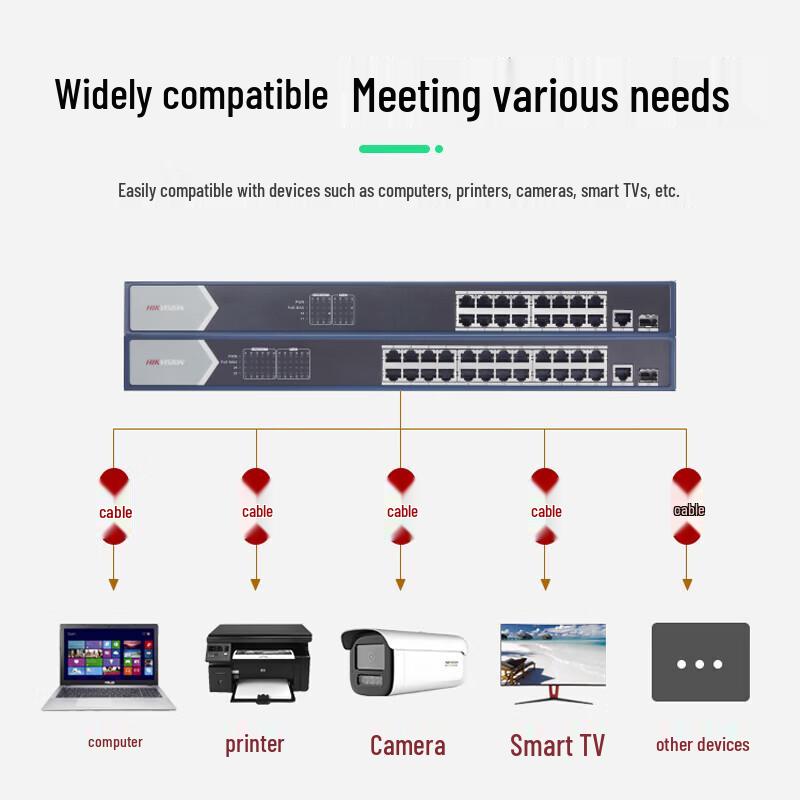 Hikvision Full Gigabit PoE Surveillance Switch CN plug (adapter included)