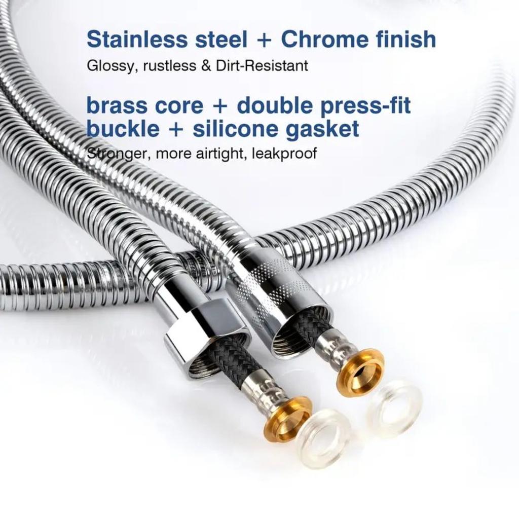 1 buc 2M Tub Prelungitor Furtun Inox Baie Duș Tub Prelungitor Conductă Apă Tub Aspirator Accesorii Baie