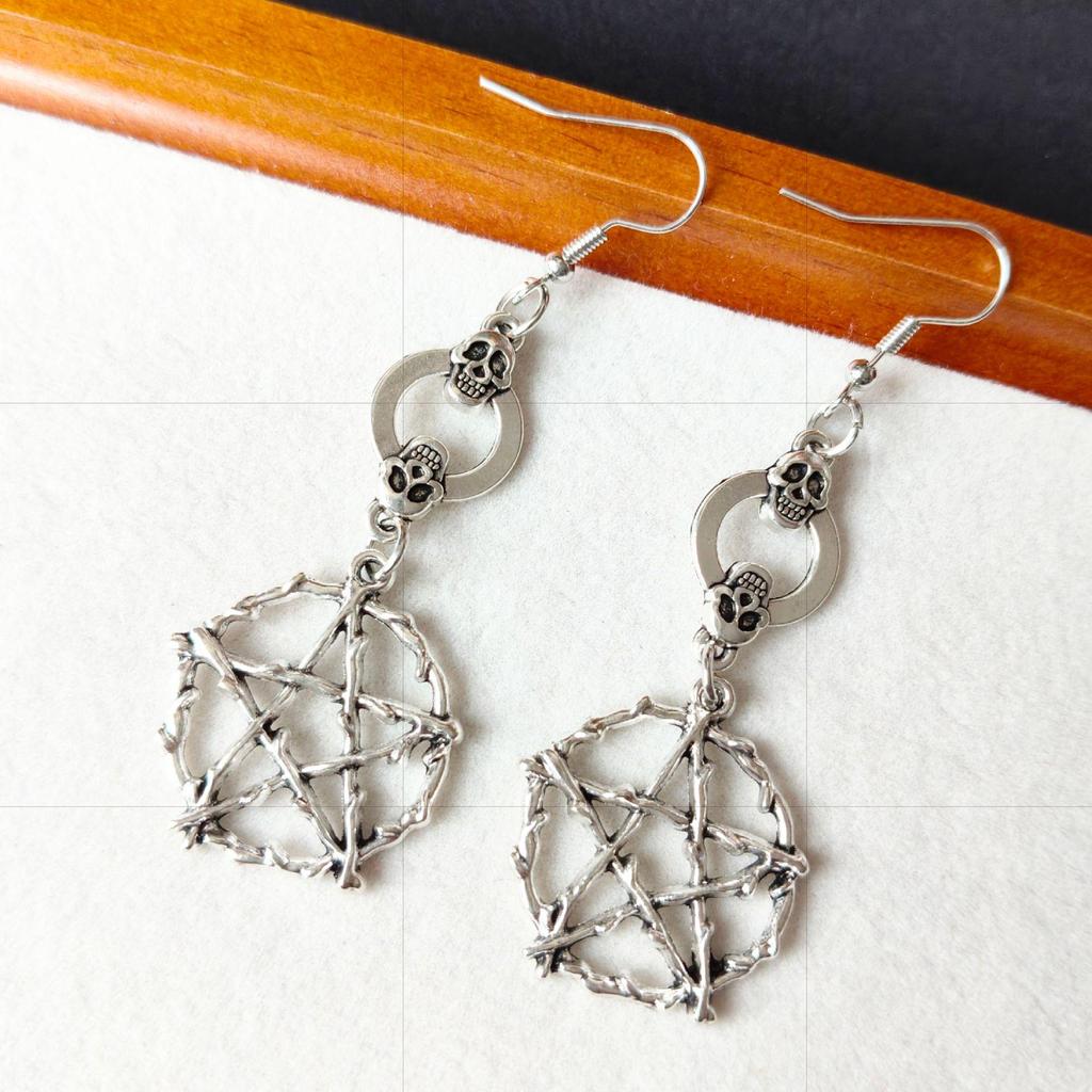 Halloween Skull & Spider Statement Earrings