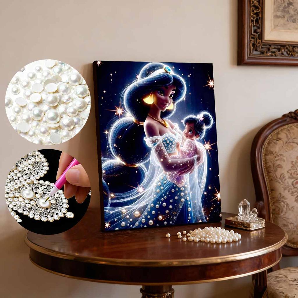 Disney Princess DIY Pearl Diamond Dot Painting Picture Art Crafts Adult Home Decoration Art Diamond Painting 35x45cm Frameless