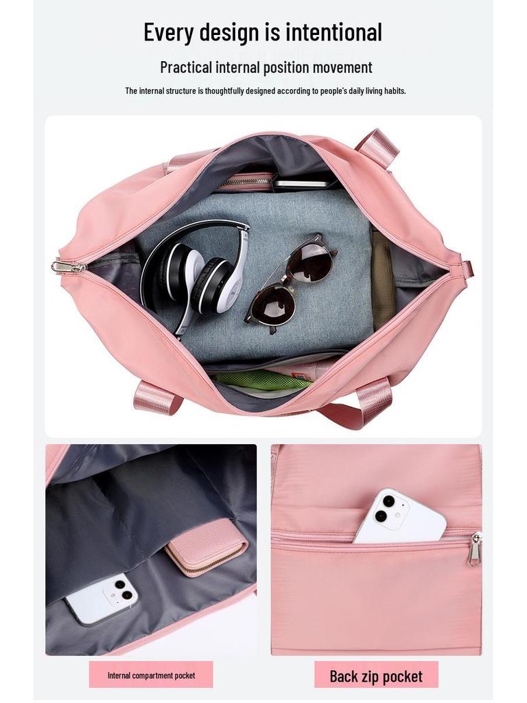 Women's Large Waterproof Travel Bag with Dry/Wet Separation, Expandable Storage, Ideal for Fitness, Swimming, Business Trips