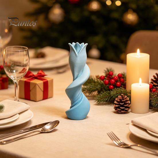 Creative Plastic Vase for Flowers 3D Printed Twist Vase, Modern Abstract Art Sculpture Living Room Housewarming Gift New Home Bookshelf, Minimalist