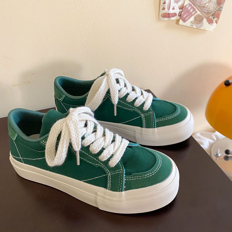 Ladies Footwear High on Platform Lace Up Spring Autumn Red Women's Canvas Shoes Designer Luxury Offer Light Trends 2025 Fashion