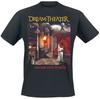 T-shirt Dream Theater Immagini e Parole, Maglietta Metal Progressivo con Copertina Album Completa e Logo Dorato, Merchandising per Fan dei Dream Theater