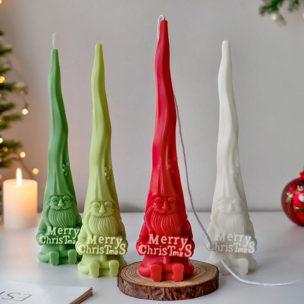 Long Pole Candle Santa Claus Silicone Candle Mold Handmade Aroma Candle Long Rod Mould Merry Christmas Candle Making Supplies