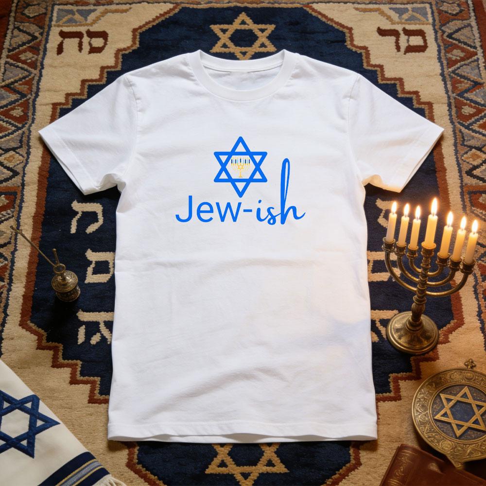 Funny Jewish Happy Hanukkah TShirt Women Unisex Casual Cotton Graphic T Shirts Jewish Festival Shortsleev Merry Christmas S