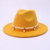New European and American women's big-brimmed top hat British retro accessories jazz hat men's woolen felt hat sun hat