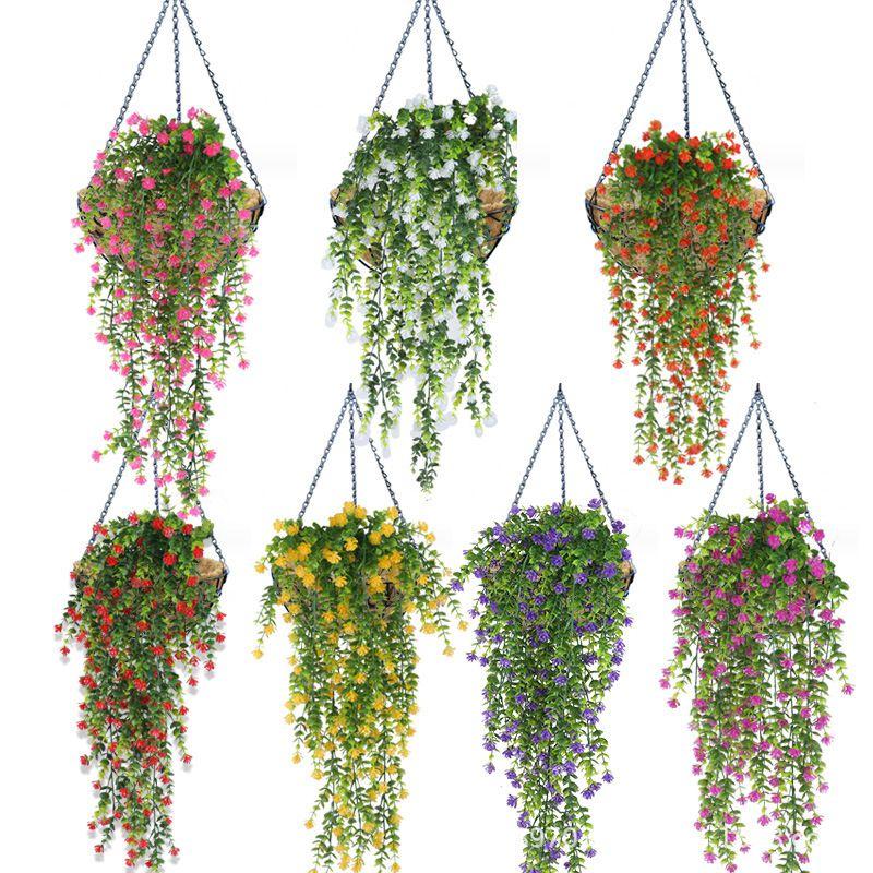 Konstgjorda Växter Plast Eukalyptus kamelia Bröllop Jul Trädgård Hem Utomhus UV-skydd Festival DIY Gåva Dekoration