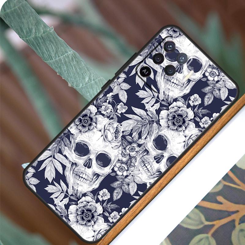 Gothic Skull For OPPO A57 A57S A77 A5 A9 A53 A52 A72 A96 A76 A16 A54 A74 A94 A38 A58 A78 A15 A17 Case