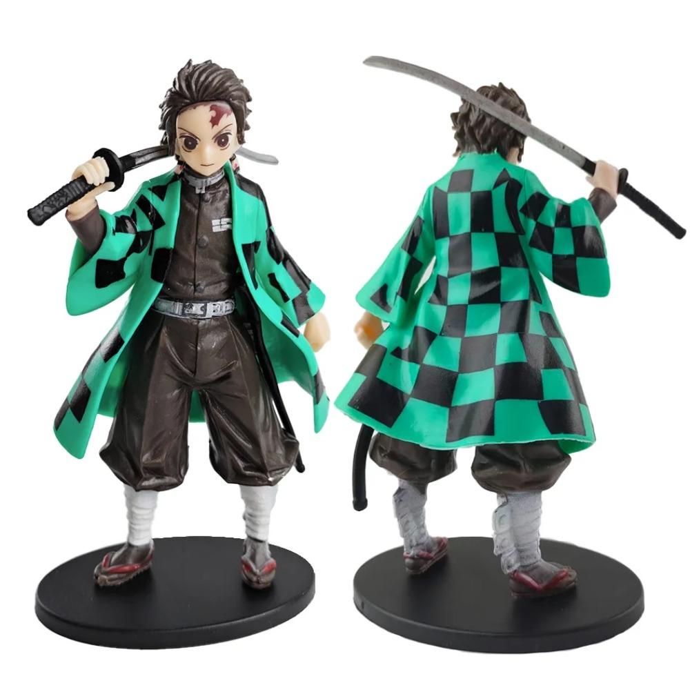 Gorąca Figurka Anime Demon Slayer Kimetsu no Yaiba Kamado Tanjirou Figurka Akcji Agatsuma Zenitsu Nezuko Wojownik Model PVC Zabawki