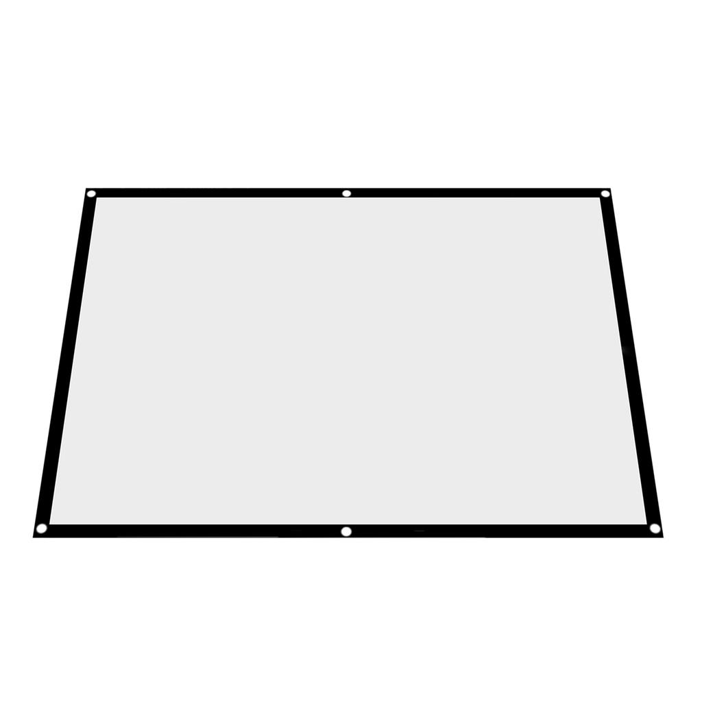 1 pièce Rideau de Projecteur Blanc Pliable Portable Sans Plis Écran de Projection 4:3 (100 pouces)