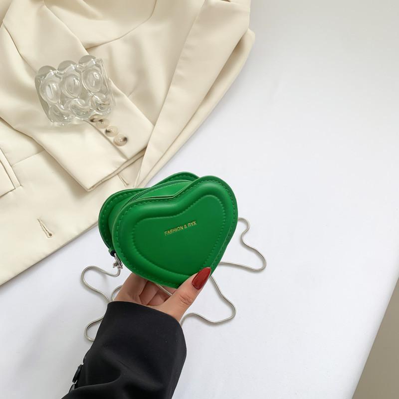 Cute And Stylish Heart-shaped Crossbody Bag For Women With Trendy Pu Material And Chic Ins Look