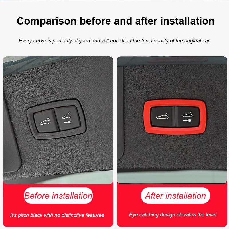Car Trunk Switch Button Trim Frame Sticker For Porsche Cayenne Macan Panamera 2013 2014-2016 2018      2024