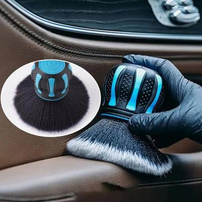 Ergonomic Grip Automobile Interior Brush Soft Bristles Detailing Dusting Tool Air Vent Maintenance