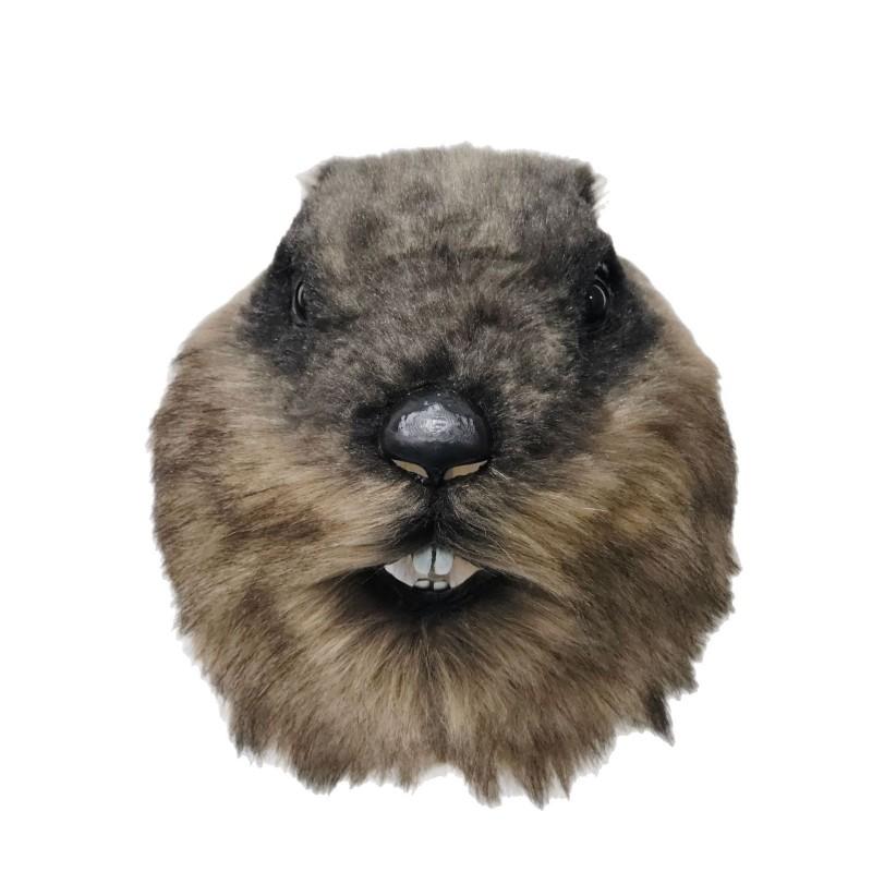 Groundhog Head Mask Halloween Latex Costume Prop Film Performance