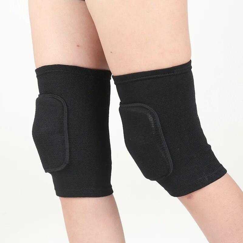 A Pair of Elastic Sponge Knee Pads Sports Protective For Volleyball Football Dance Yoga Tennis Running Cycling Workout Climbing