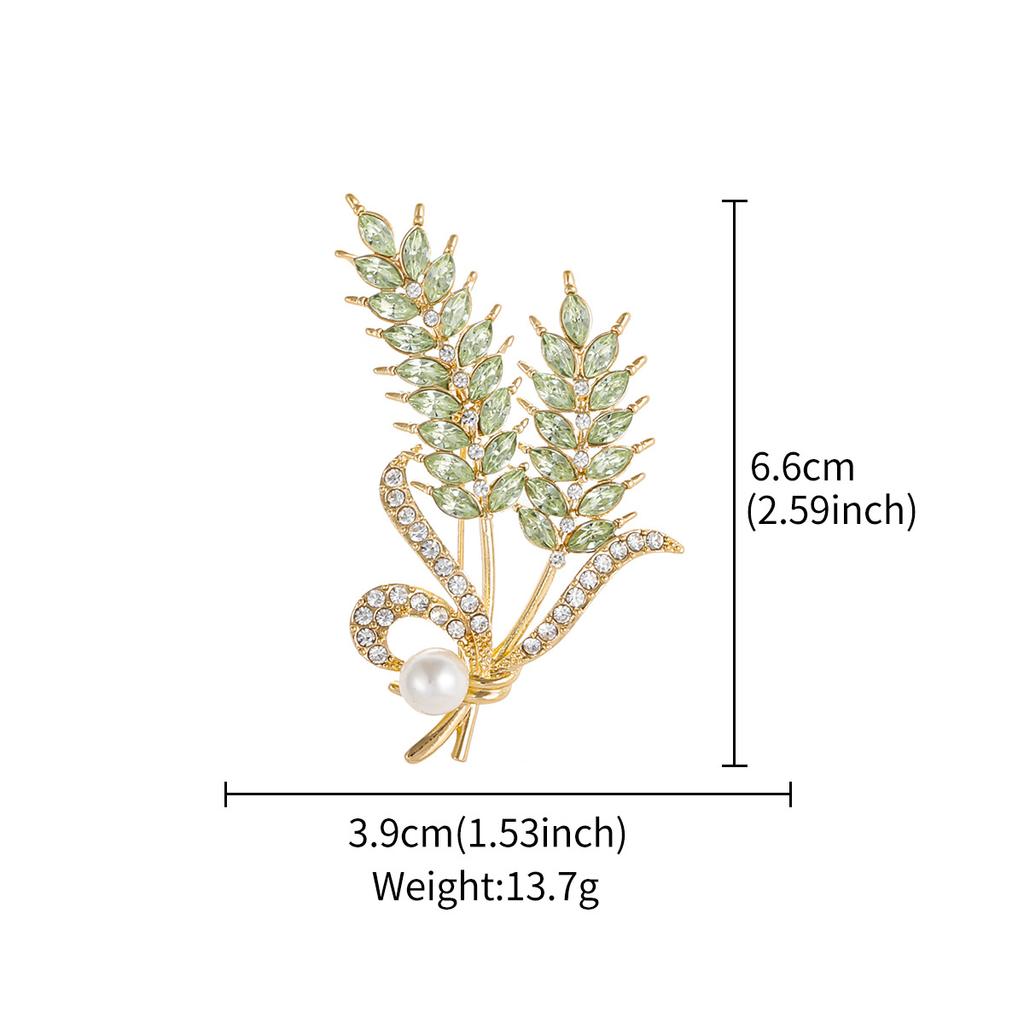 Premium Wheat Ear Brooch Women's Summer Cheongsam Accessories Corsage Metal Jewelry Men's Hat Pendant Decorative Pin