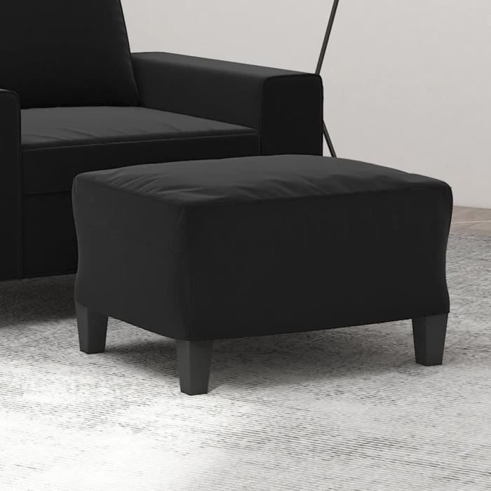 349344 vidaXL Footrest Black 60x50x41 Cm Microfibre Fabric