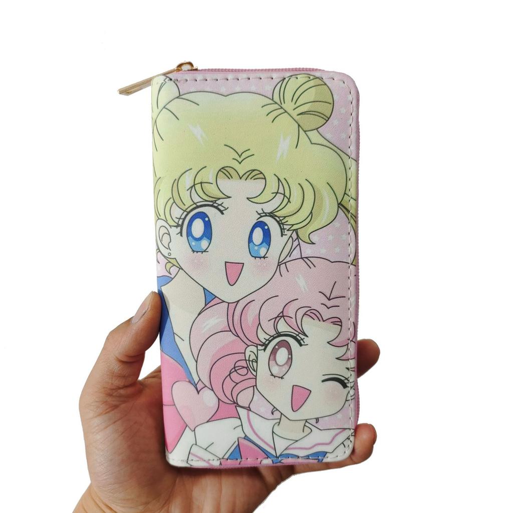 Anime peripheral two-dimensional cartoon Sailor Moon long zipper wallet, wallet