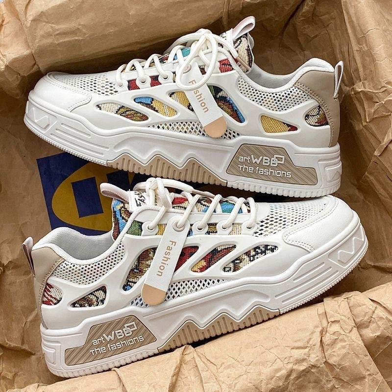 

Summer men s shoes new breathable canvas shoes men s trend versatile white shoes sports shoes casual board shoes men 44