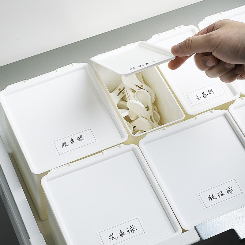 Japanese Plastic Dustproof Storage Box Drawer Closet Storage Container for Sundries Home Office Small Object Storage Organizer